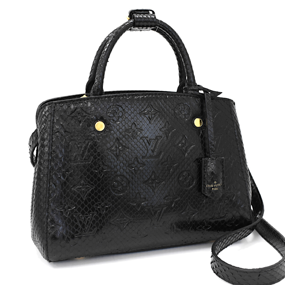 Louis Vuitton Montaigne Bb 2-Way Python Leather N… - image 1